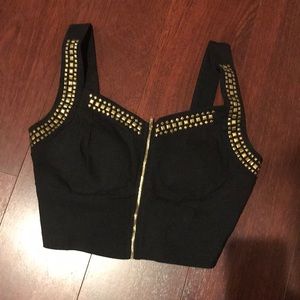 NWOT Forever 21 Studded bustier crop top